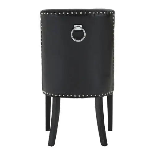 Rodeo Black Leather Effect Dining Chair - Dining Chair