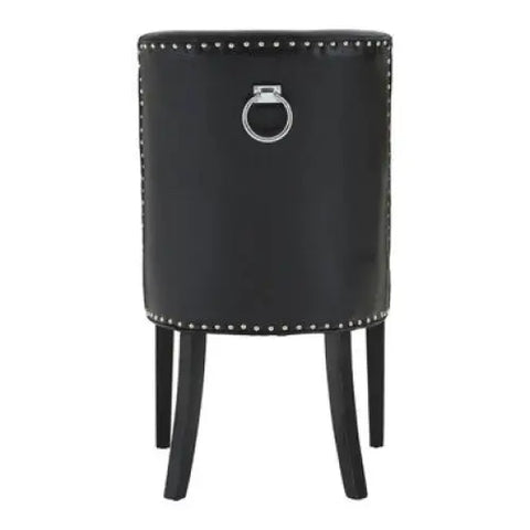 Rodeo Black Leather Effect Dining Chair - Dining Chair
