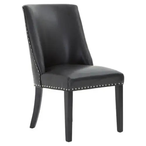 Rodeo Black Leather Effect Dining Chair - Dining Chair