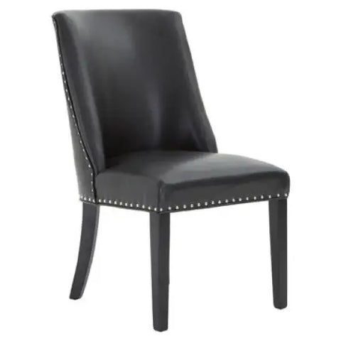 Rodeo Black Leather Effect Dining Chair - Dining Chair