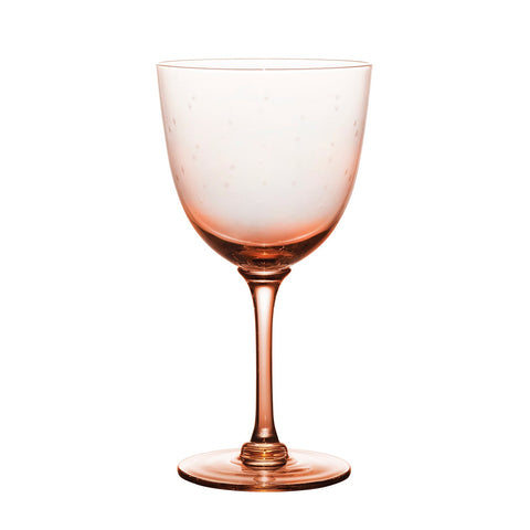four rose crystal wine glasses with stars design