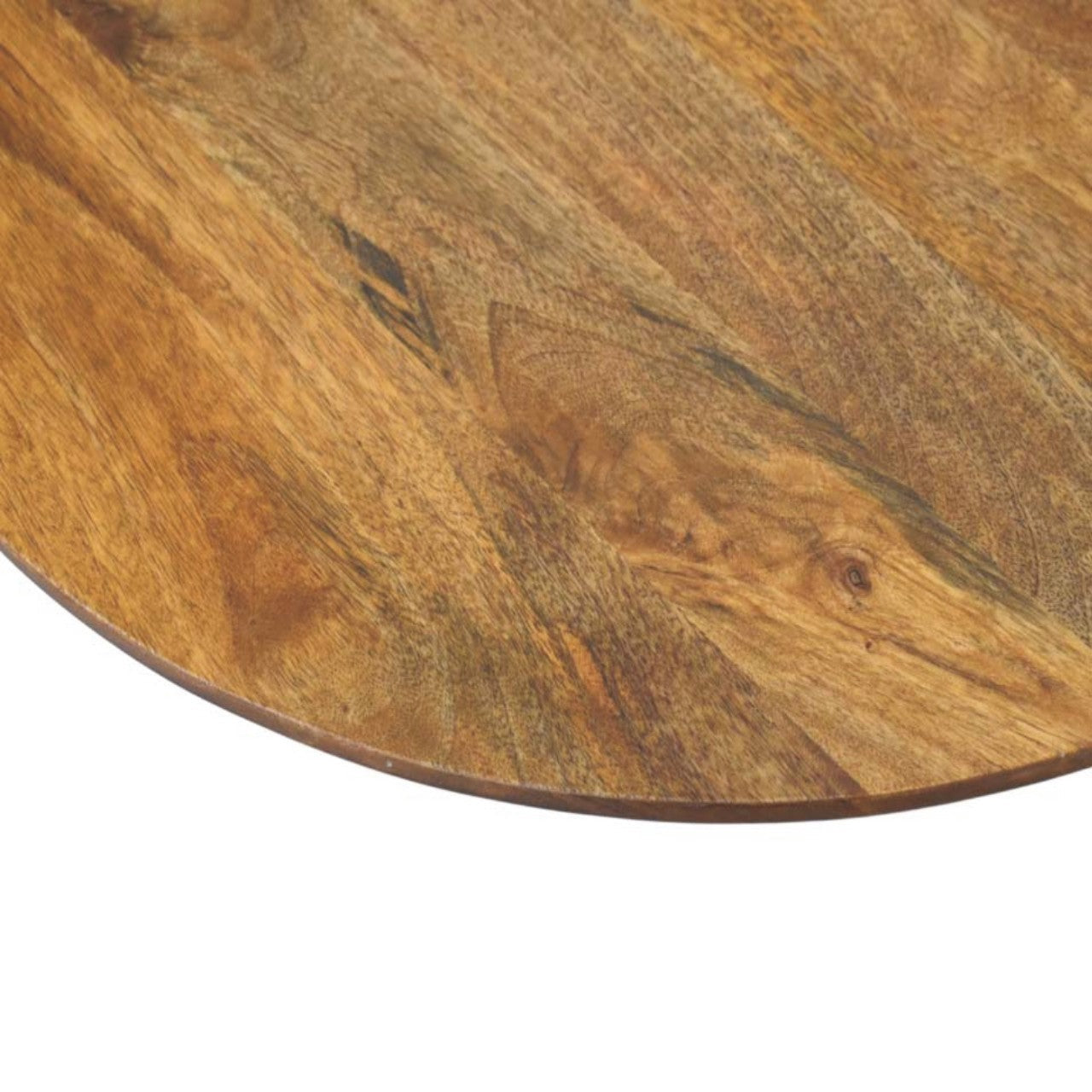 Round fluted coffee table with a warm natural wood finish and rich grain patterns perfect as a coffee table centerpiece