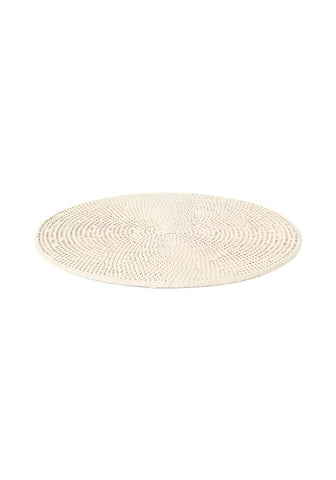 Round & Round Rattan Placemat Sand Colour - Set of 4