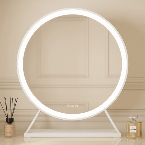 Marilyn Round Hollywood Mirror White 60x67cm