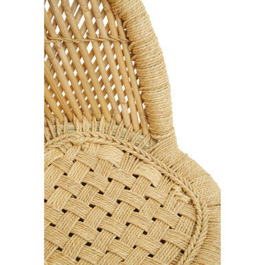 Rowan childrens natural chair with light beige woven rattan and rounded edges perfect for a children’s natural seat
