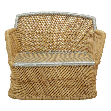 Rowan Two Seater Natural And Silver Sofa