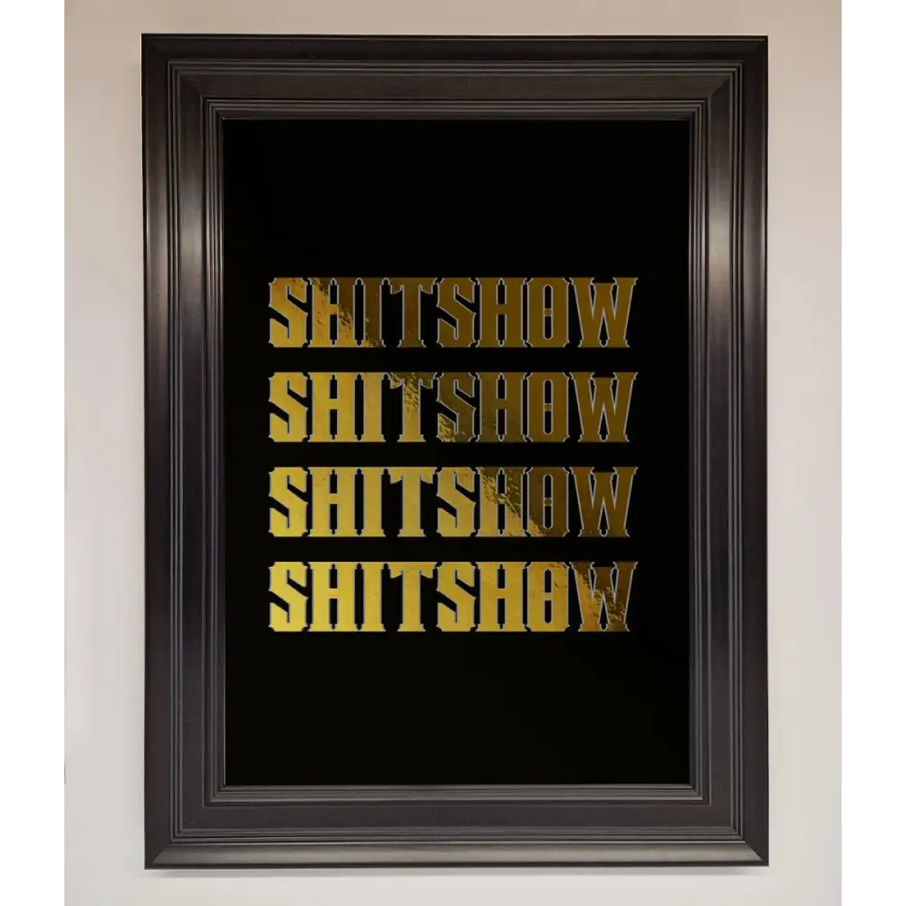 Rude Quote Foil Print - A1 (59.4 x 84.1 cm) / Matt Black - Framed Print