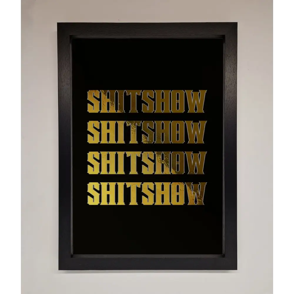 Rude Quote Foil Print - A3 (29.7 x 42 cm) / Black - Framed Print