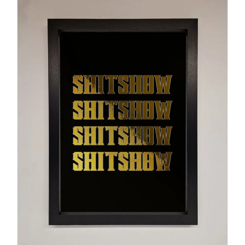 Rude Quote Foil Print - A3 (29.7 x 42 cm) / Black - Framed Print