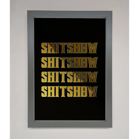 Rude Quote Foil Print - A3 (29.7 x 42 cm) / Dark Grey - Framed Print