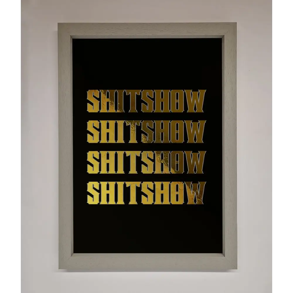 Rude Quote Foil Print - A3 (29.7 x 42 cm) / Grey - Framed Print