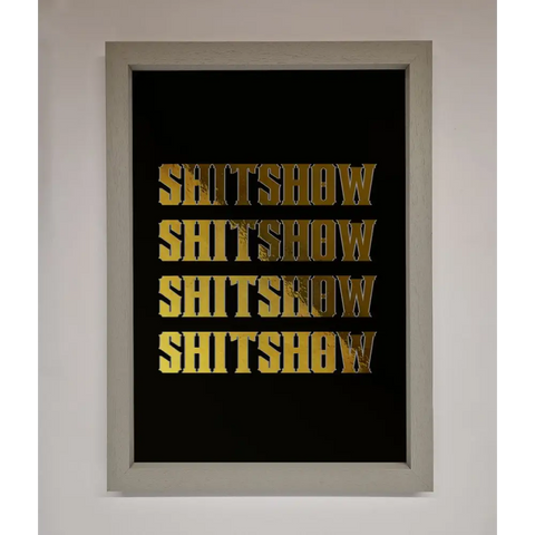 Rude Quote Foil Print - A3 (29.7 x 42 cm) / Grey - Framed Print