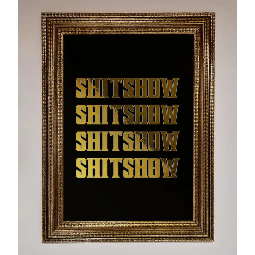 Rude Quote Foil Print - A3 (29.7 x 42 cm) / Ornate Gold - Framed Print