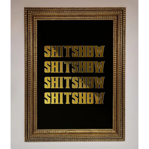 Rude Quote Foil Print - A3 (29.7 x 42 cm) / Ornate Gold - Framed Print