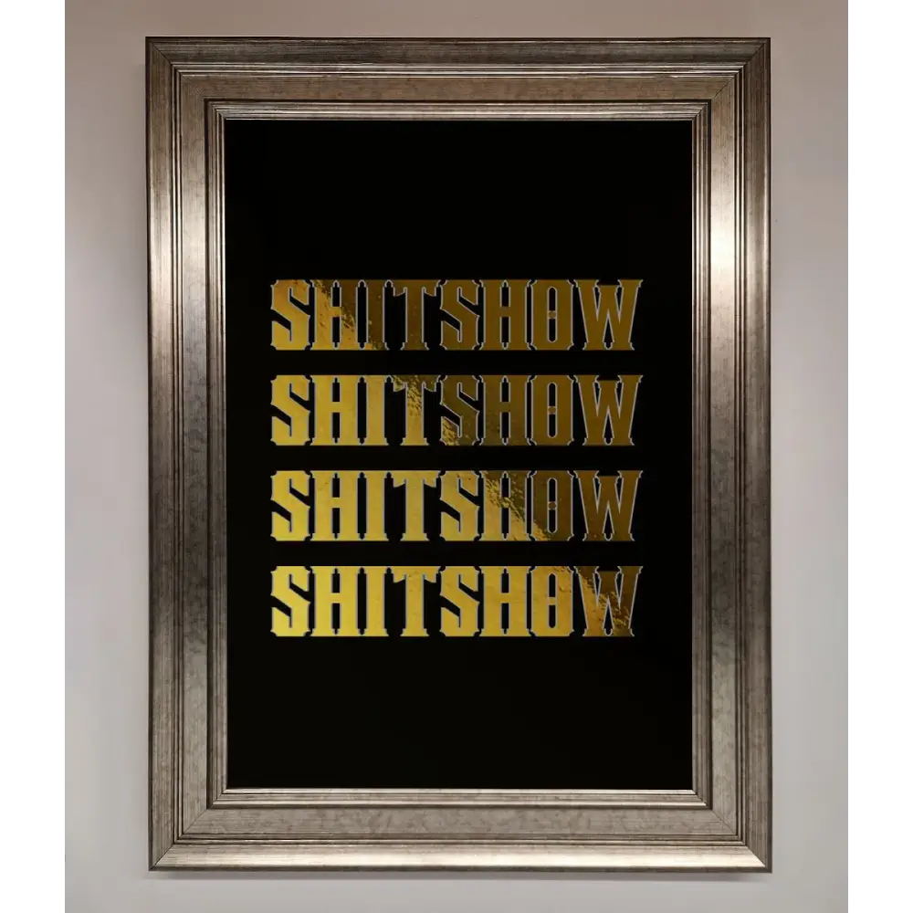 Rude Quote Foil Print - A3 (29.7 x 42 cm) / Silver - Framed Print