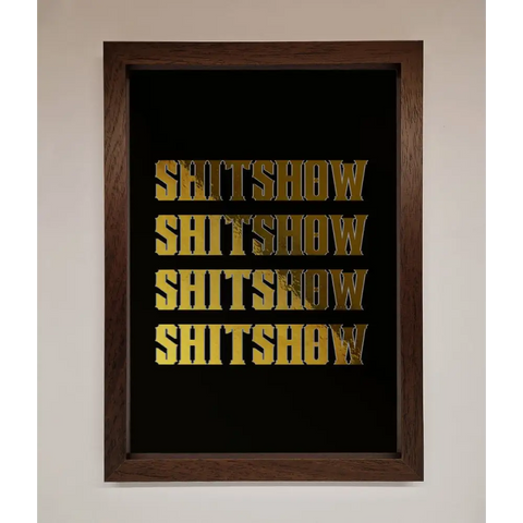 Rude Quote Foil Print - A3 (29.7 x 42 cm) / Walnut - Framed Print