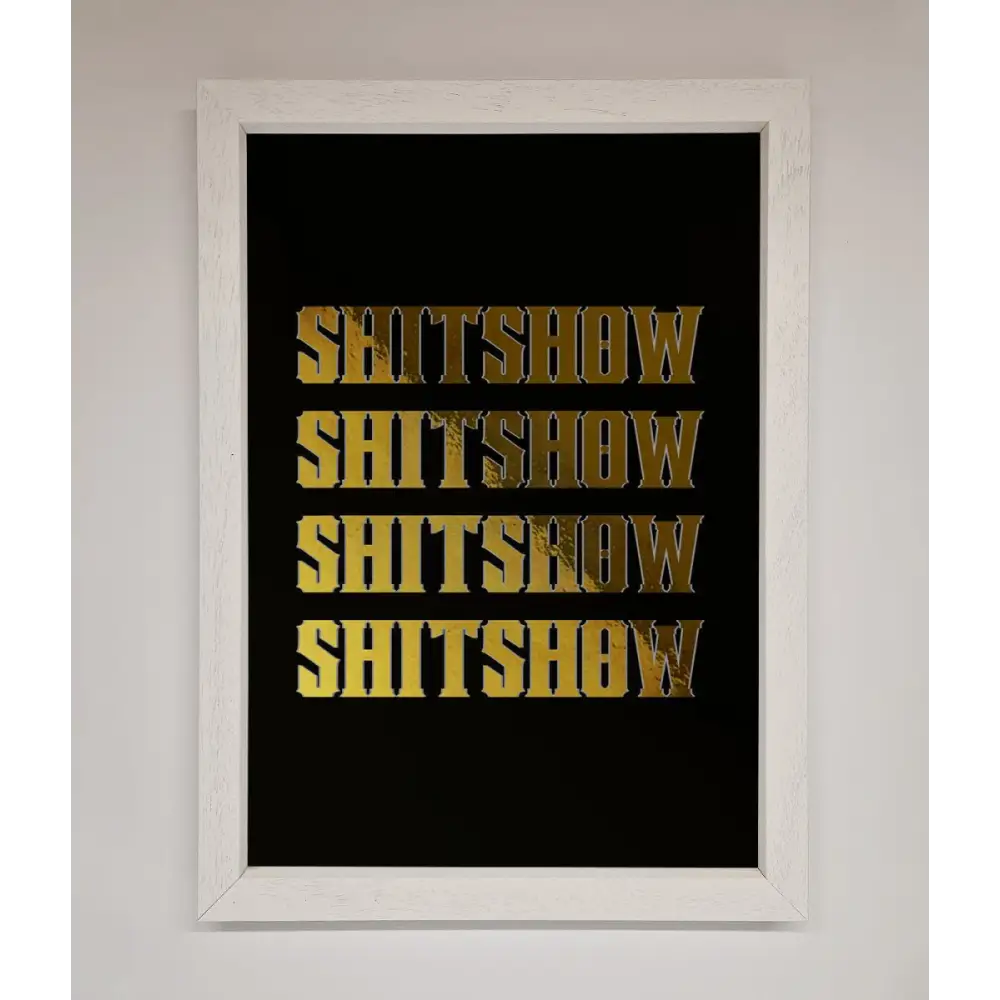 Rude Quote Foil Print - A3 (29.7 x 42 cm) / White - Framed Print