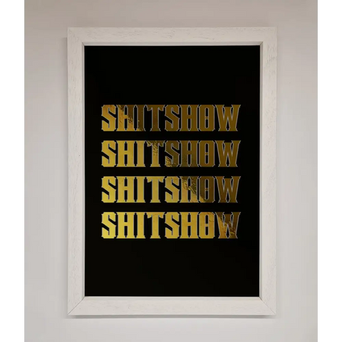 Rude Quote Foil Print - A3 (29.7 x 42 cm) / White - Framed Print