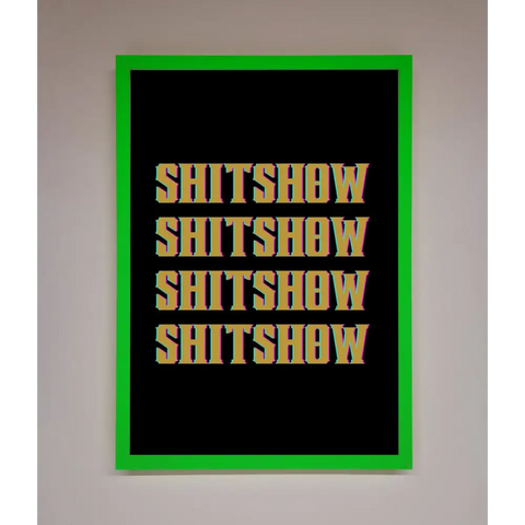 Rude quote Framed Print - B0 (100 x 141 cm) / Neon Dark Green - Framed Print