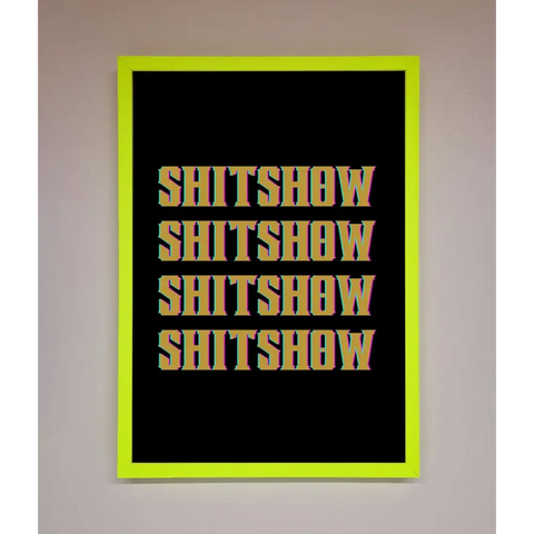 Rude quote Framed Print - B0 (100 x 141 cm) / Neon Green - Framed Print