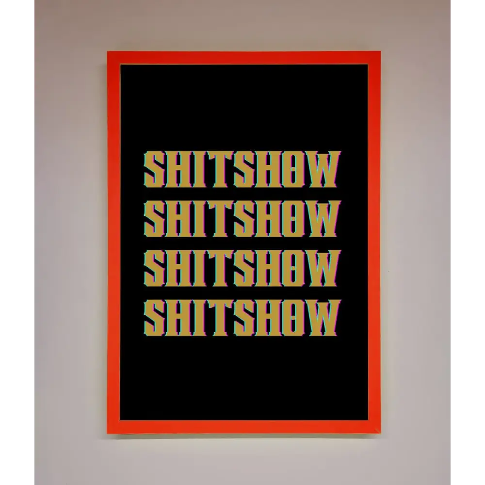 Rude quote Framed Print - B0 (100 x 141 cm) / Neon Red - Framed Print