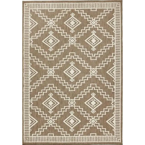 Rustic Rug Diamond Design - 120X170 cm / Brown - Rugs
