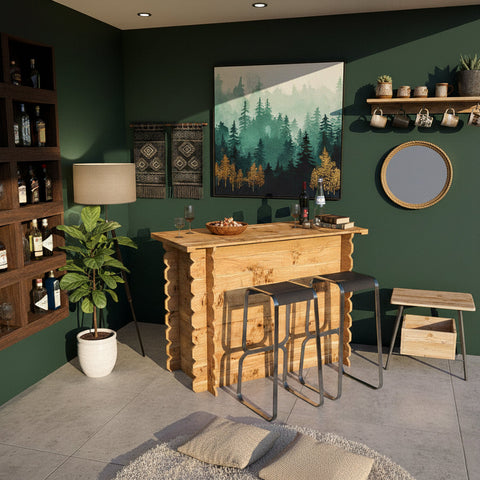 Rustic Wooden Interlock Bar