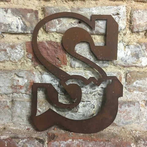 12" Rusty Metal Carnival Alphabet Letters  A–Z