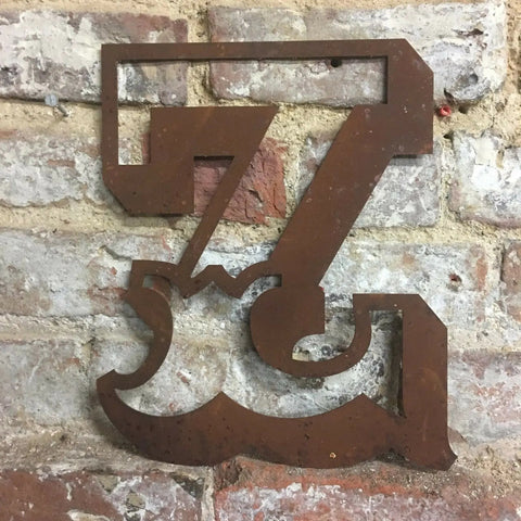 12" Rusty Metal Carnival Alphabet Letters  A–Z