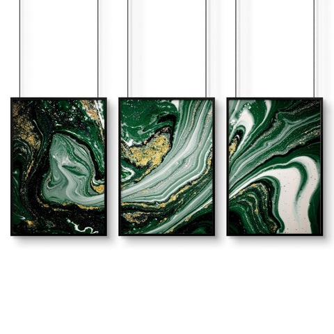 Wall abstract art | set of 3 Marble wall art prints
