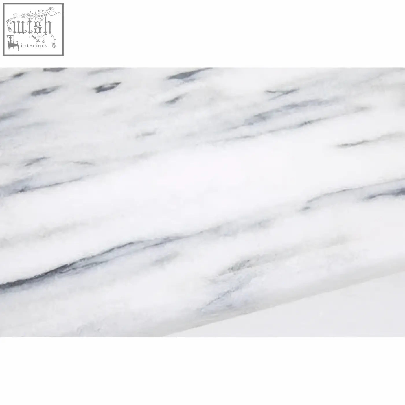 Salerno large white marble rectangular chopping and serving board with elegant gray veining on white marble surface