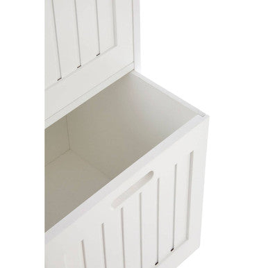 White wood salon white 3 drawer cabinet with vertical slats and front handle storage box design