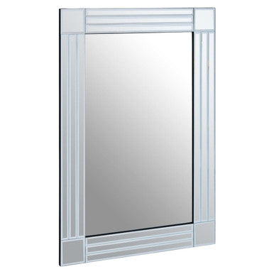 Silver-framed sana large triple bevelled edge wall mirror with sleek modern design and subtle beveled edges