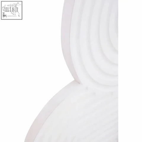 White curved foam insulation board with concentric circular ridges for saras white finish mango wood wall mirror back