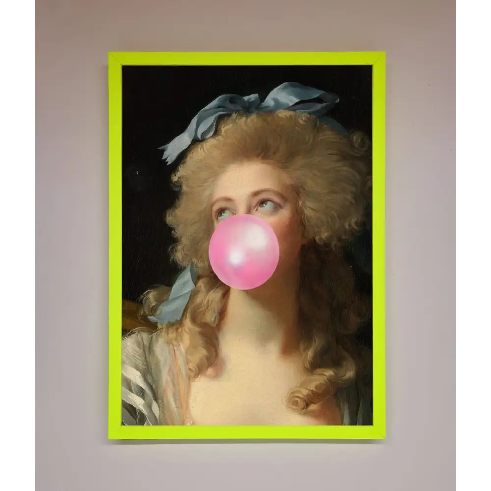 Sass Queen Framed Print - B0 (100 x 141 cm) / Neon Green - Framed Print