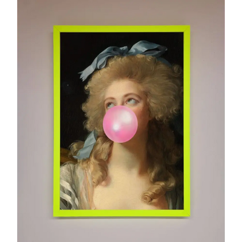 Sass Queen Framed Print - B0 (100 x 141 cm) / Neon Green - Framed Print