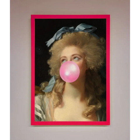 Sass Queen Framed Print - B0 (100 x 141 cm) / Neon Pink - Framed Print