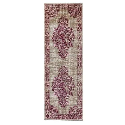 Saville Grey/Raspberry Vintage Rug - 67X200 cm - Rugs