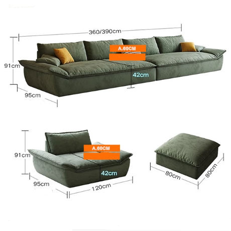 Sawyer Single Seater, Two Seater, Three Seater, Four Seater, Five Seater Sofa, Green