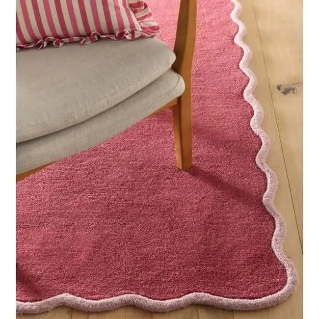 Scalloped Rugs Bordered Design - Rugs