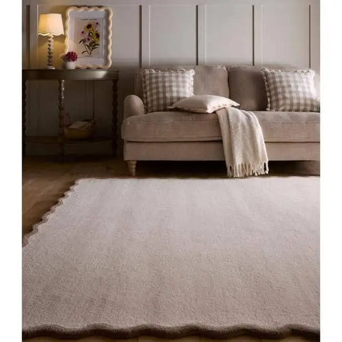Scalloped Rugs Bordered Design - Rugs