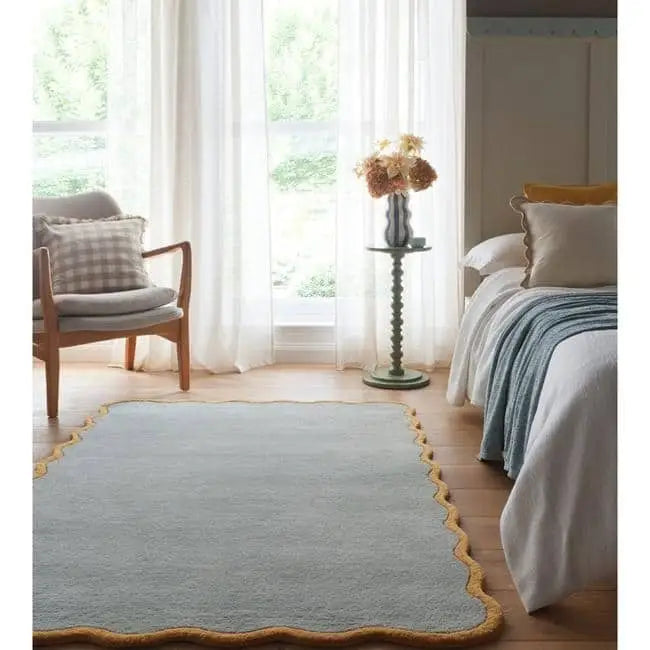 Scalloped Rugs Bordered Design - Rugs