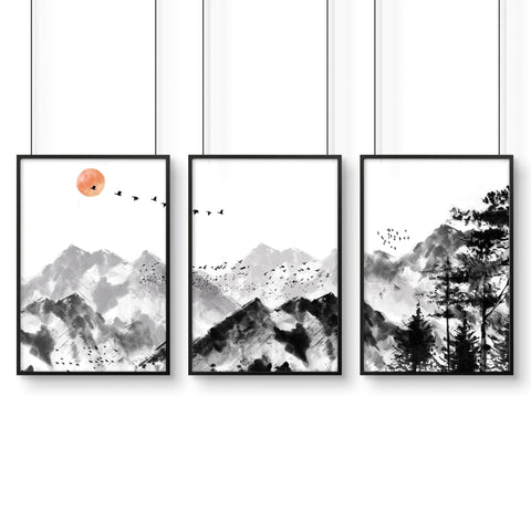 Scandi Artwork | set of 3 wall art prints
