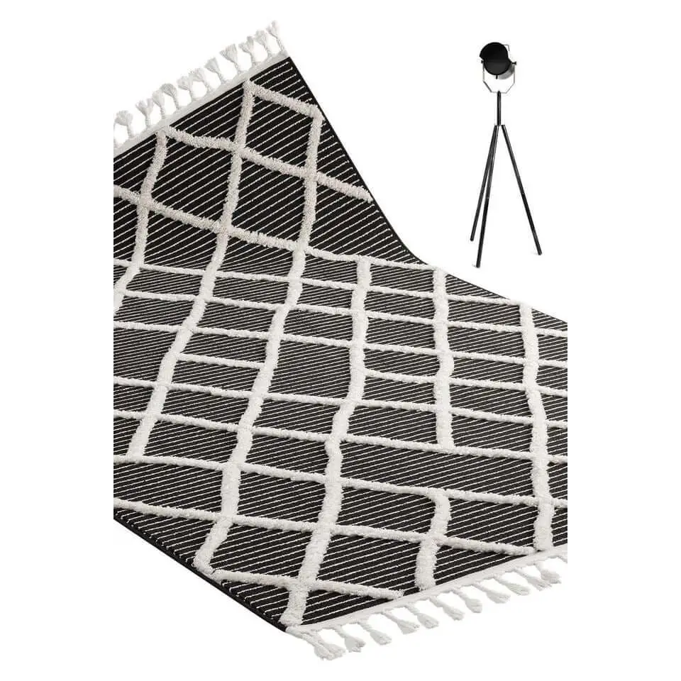 Scandi Indoor Rug Anthracite & White - Rugs