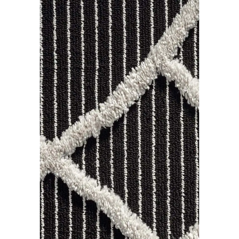 Scandi Indoor Rug Anthracite & White - Rugs