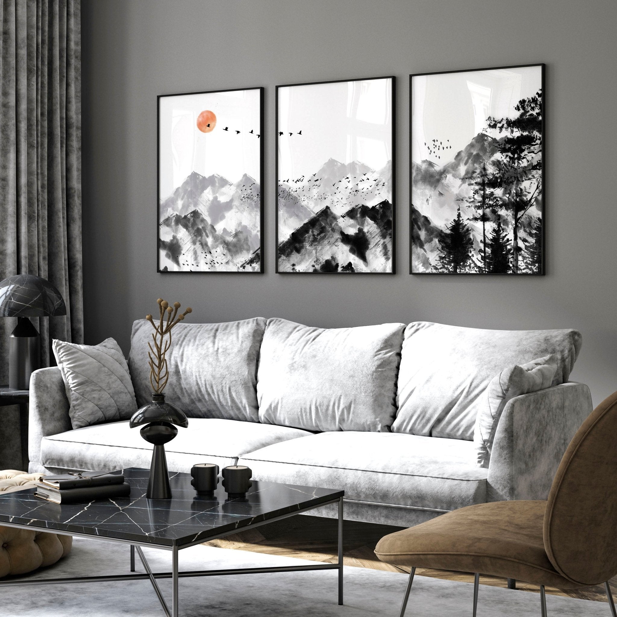 Scandi Artwork | set of 3 wall art prints