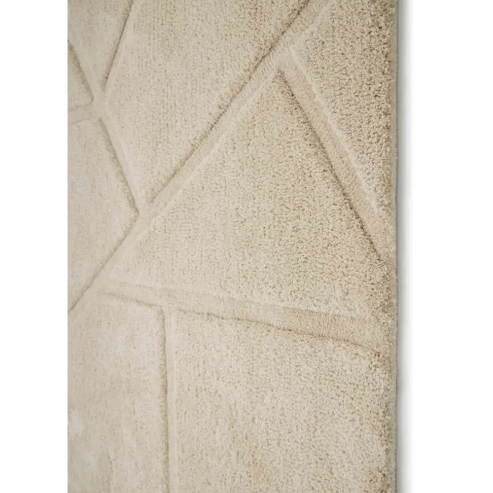 Scandinavian Deep Pile Rug – Cream and Brown - Rugs