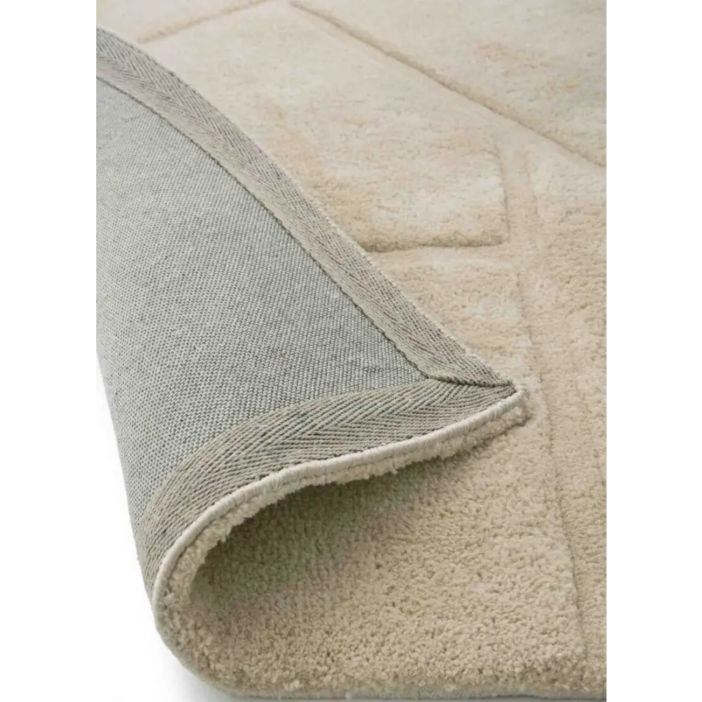 Scandinavian Deep Pile Rug – Cream and Brown - Rugs