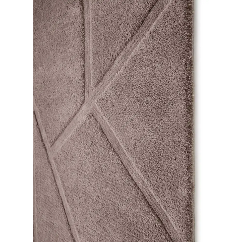 Scandinavian Deep Pile Rug – Cream and Brown - Rugs