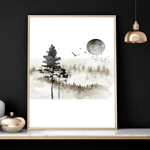 Scandinavian wall decor | set of 3 framed wall art